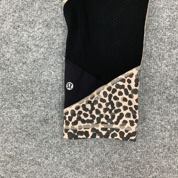 Lululemon Pace Rival Crop Leggings Womens 6 Animal Print Stretch Waist Active - Picture 10 of 15
